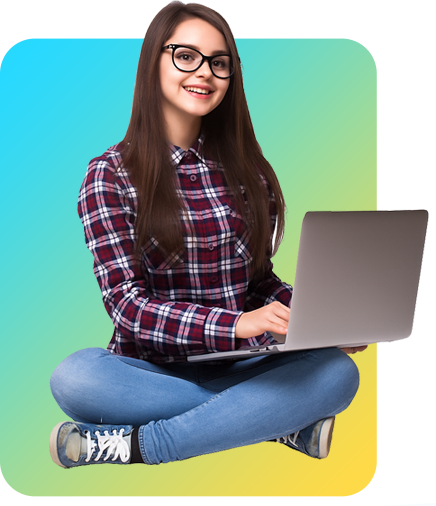 Girl with laptop